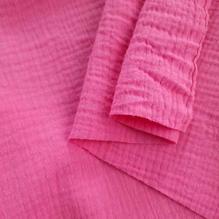 Mušelín bavlněný dvojitá gázovina - růžová (PINK)