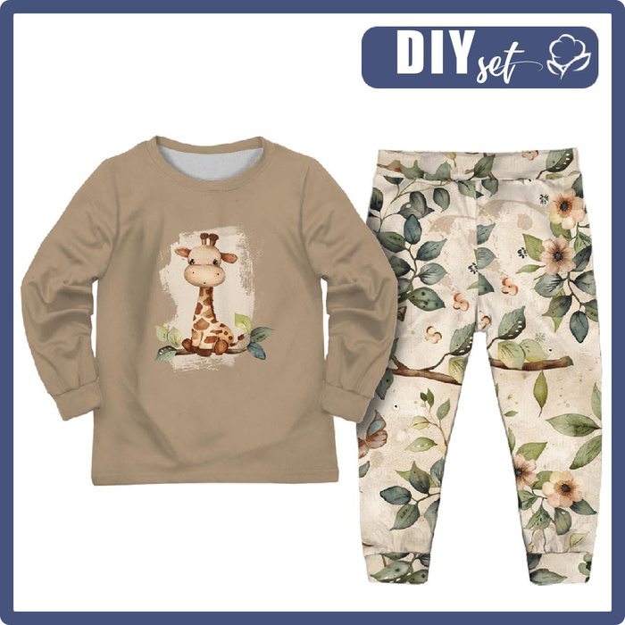 KINDERPYJAMAS "MIKI" - LITTLE GIRAFFE - Nähset (110/116)