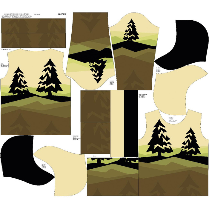 UNISEX HOODIE (HYDRA) - FOREST TRAIL - sewing set M
