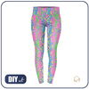 SPORTS LEGGINGS -  NEON SNAKE'S SKIN PAT.1 - XL