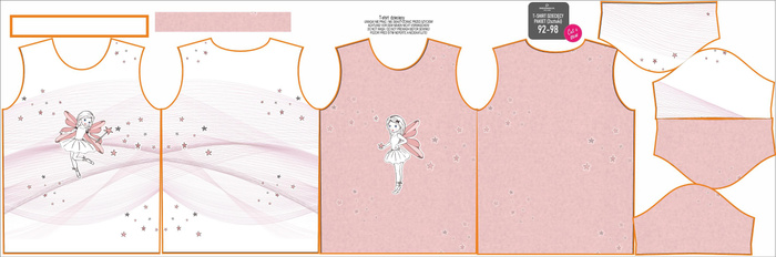 2-PACK - KINDER T-SHIRT  - FEEN - Nähset (128/134)