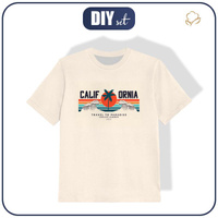 T-SHIRT DZIECIĘCY - CALIFORNIA wz. 1 / beżowy - single jersey