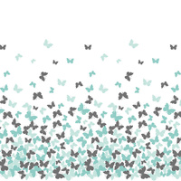 BUTTERFLIES AQUA - panel single jersey with elastane TE210