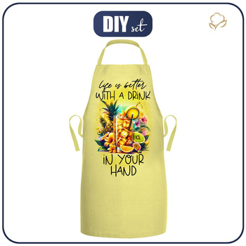 APRON - DRINK IN YOUR HAND - sewing set
