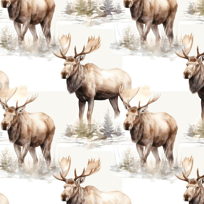 PASTEL MOOSE - tkanina bawełniana