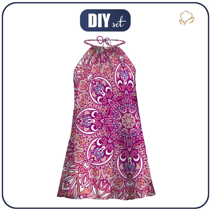 KLEID "DALIA" MINI - AQUARELL BLUMEN Ms. 7 - Nähset XXL-XXXL