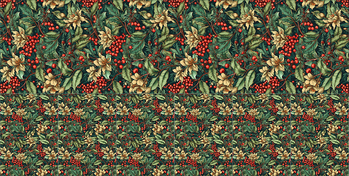 UBROUSKY A BĚHOUN - VINTAGE CHRISTMAS BOTANICAL WZ. 1 - Sada šití