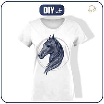 WOMEN’S T-SHIRT - HORSE pat. 3 - single jersey S