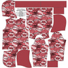 BLUZA DAMSKA (POLA) CLASSIC Z KAPTUREM - KOMIKS (czerwony) - dzianina pętelkowa XXXL