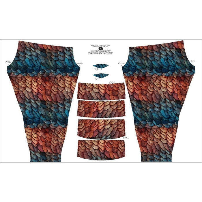 Sportovní legíny - LEATHER PATTERN vz. 10 - sada šití - M