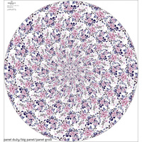 KVĚTY ŠÍPKOVÉ RŮŽE vz.1 (KVETOUCÍ LOUKA) (Very Peri) -  velký panel pro kruhovou sukni