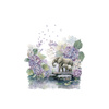 ELEPHANT FAMILY - panel (75cm x 80cm) Cotton woven fabric