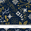 100CM FOLK FLORAL M. 1 / gold (FOLK WALD) - Wintersweat angeraut mit Elastan ITY