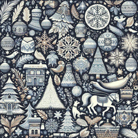 Vintage Christmas wz.25 - single jersey