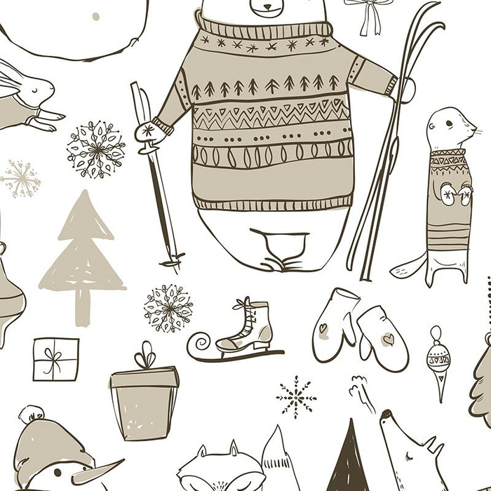 PASTELL WINTER - Baumwoll Webware