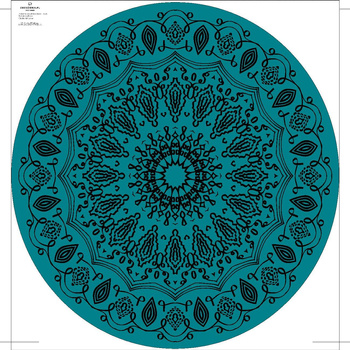 MANDALA pat. 5 / emerald - circle skirt panel D