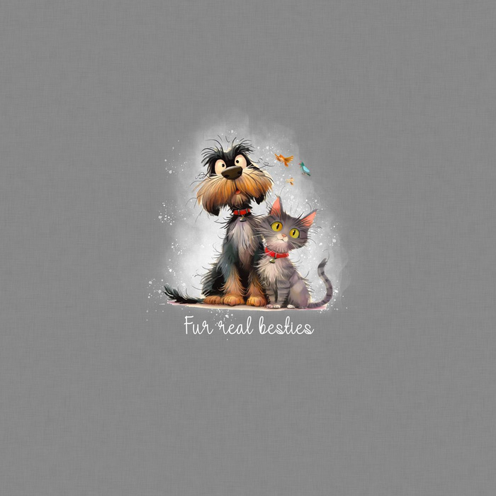 CUTE ANIMALS wz.14 - Panel (60cm x 50cm)  Polster- Velours