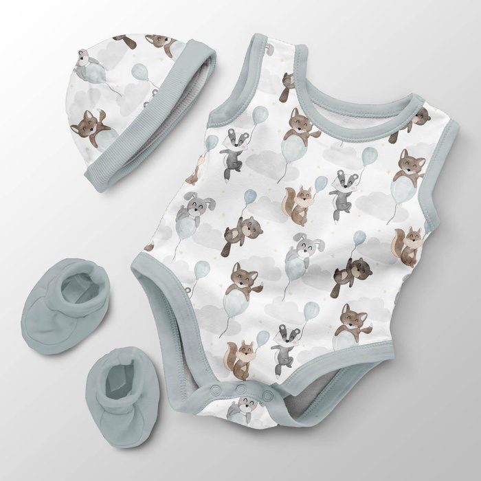 ANIMALS IN CLOUDS pat. 2 - Cotton muslin