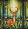 BOHO DEER - Panel (75cm x 80cm) SINGLE JERSEY PANEL