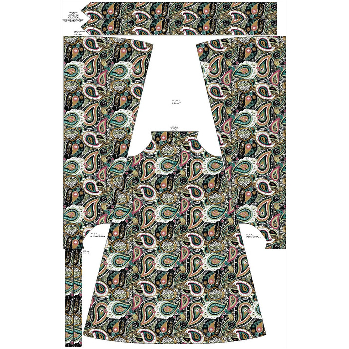 SUKIENKA "DALIA" MAXI - PAISLEY WZ. 4 - zestaw do uszycia L-XL