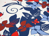 FLORAL PANEL (XL) / niebiesko-czerwone - panel single jersey TE210