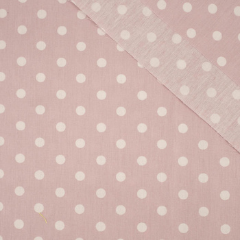 WEISSE ERBSEN / SCHMUTZIGES ROSA - Baumwoll Webware