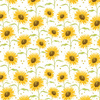 SUNFLOWERS PAT. 7 (CUTE BUNNIES) - Woven Fabric for tablecloths