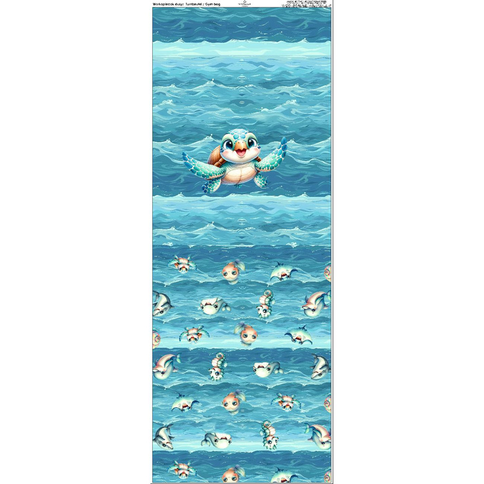 GYM BAG - TURTLE (SEA ANIMALS pat. 1) - small