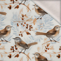 PASTEL BIRDS WZ. 1 - dzianina drapana z elastanem ITY