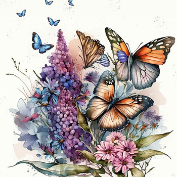 BEAUTIFUL BUTTERFLY VZ. 1 - Paneel (60cm x 50cm) Voděodolná tkanina Oxford