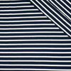 VISCOSE JERSEY - PRUHY TMAVĚ MODRÁ / BÍLÁ 1,0 cm x 0,5 cm