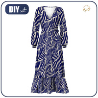 Zavinovací šaty s volánem "ABELLA" (XXL) - LEAVES VZ. 2 - Sada šití