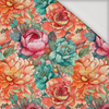 FLOWERS PAPAYA ORANGE WZ. 12 - Viskose Jersey