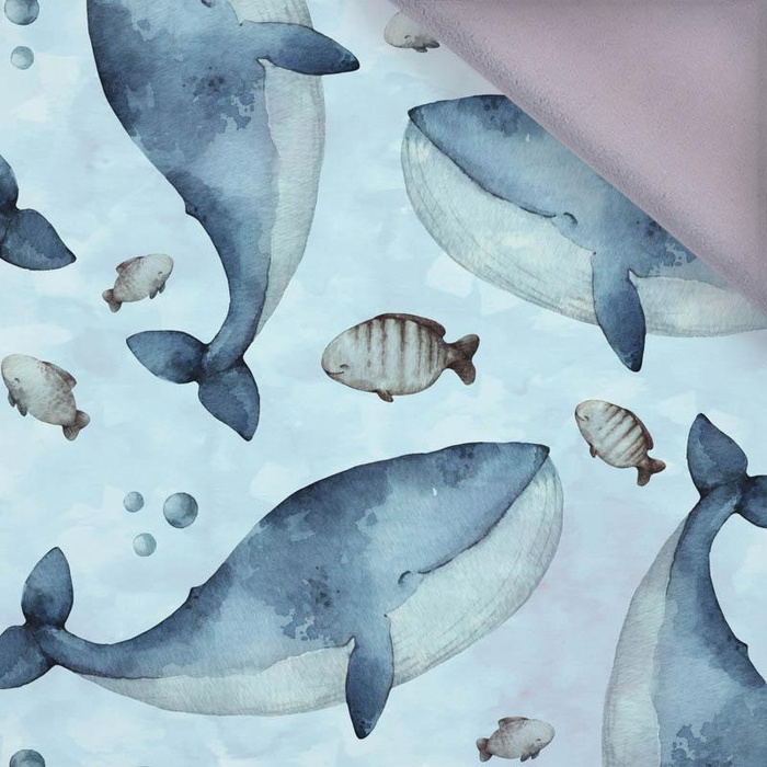 BLAUE WALE (OZEAN WELT) / CAMOUFLAGE m. 2 (hellblau) - Softshell 