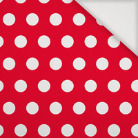RED POLKA DOTS - Woven Fabric for tablecloths