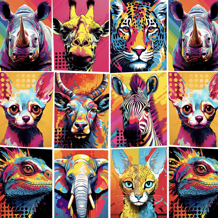 RETRO COMICS M.9 - leichte Maschenware angeraut