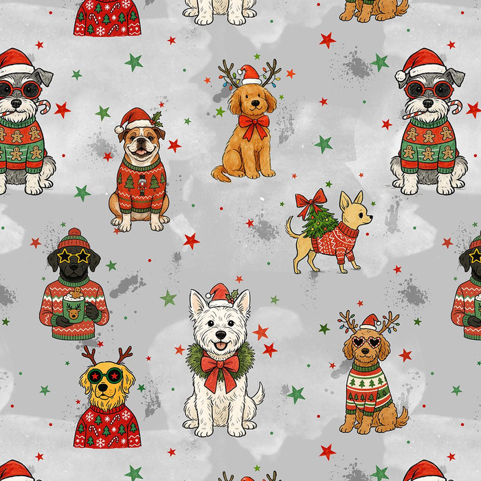 CHRISTMAS DOGS VZ. 1- Potahový velur 