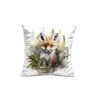 PILLOW 45X45 - WATERCOLOR FOX - front + back