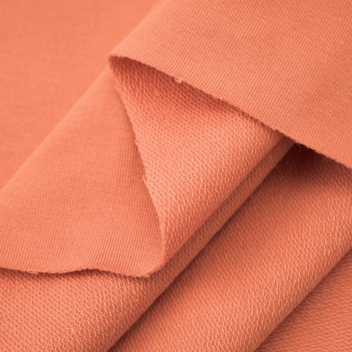 D-108 ORANGE - looped knitwear with elastan 