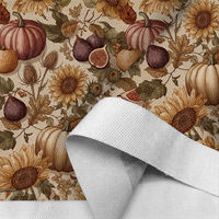 AUTUMN FLOWERS WZ. 28 - Drelich bawełniany