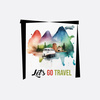 LET'S GO TRAVEL - panel (75cm x 80cm) Waterproof woven fabric