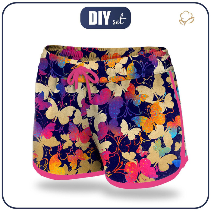 Damen Badeshorts - SCHMETTERLINGE / bunt S