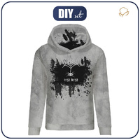 CLASSIC WOMEN’S HOODIE (POLA) - SKULL pat. 4 - looped knit fabric - M