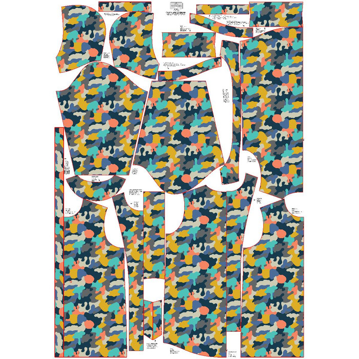 DAMENPARKA (ANNA) - CAMOUFLAGE BUNT Ms. 2 - Nähset