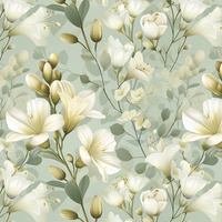 FLOWERS WZ.57 - Mušelín bavlněný