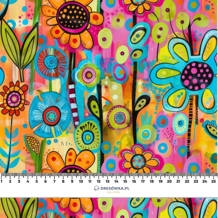 NEON FLOWERS WZ.1 - Viskose Webware