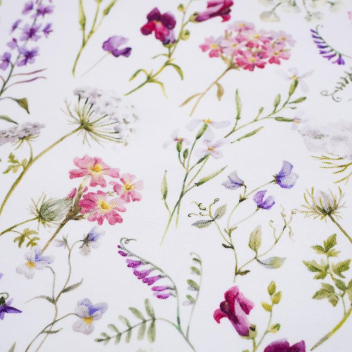 PASTELL BLUMEN - SP250 French Terry mit Elasthan