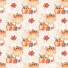 FOXES AND PUMPKINS pat. 1 / white (FOXES AND PUMPKINS)- Upholstery velour 