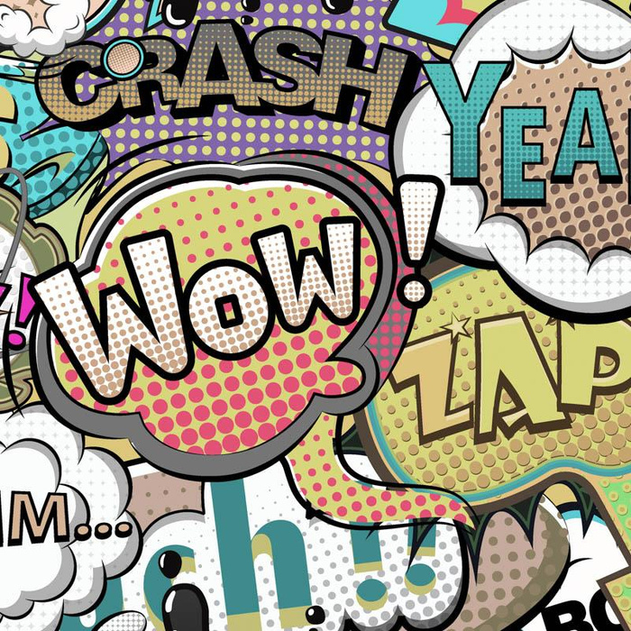 COMICS (bunt) - Baumwoll Webware