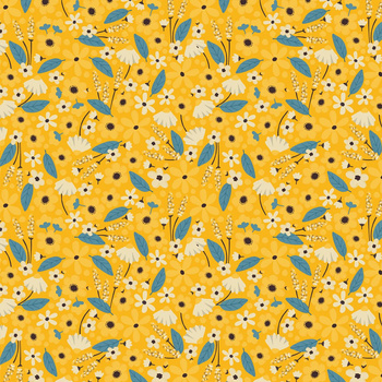 SMALL FLOWERS pat. 2 / mustard